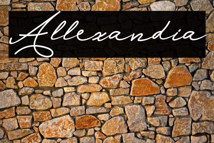 Allexandia Font examples