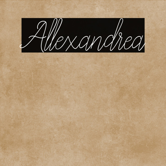Allexandrea Example 1
