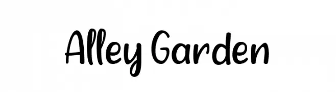 Alley Garden  नि: शुल्क फ़ॉन्ट्स डाउनलोड