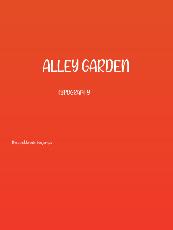 Alley Garden Poster