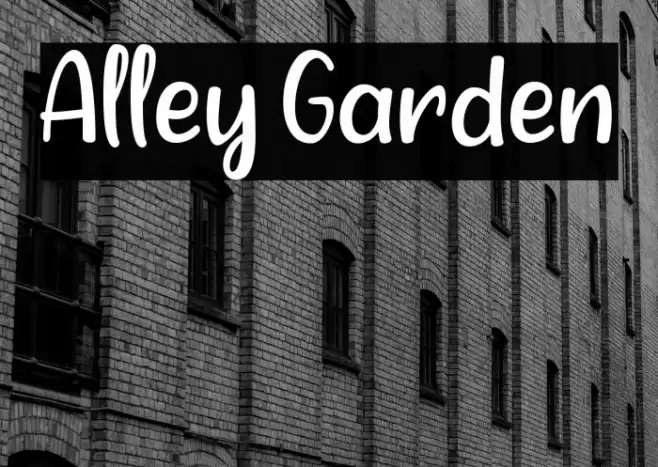 Alley Garden Font examples