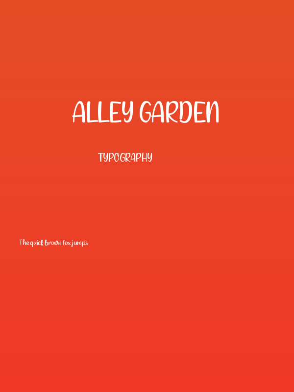 Alley Garden Poster