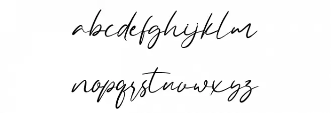 Allezia Sttacy Font LOWERCASE