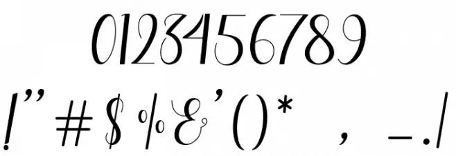 AllianaScript Font OTHER CHARS