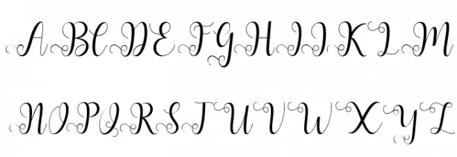 AllianaScript Font Litere mari