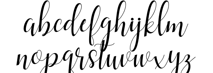 AllianaScript Font LOWERCASE
