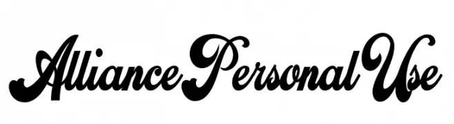 Alliance Personal Use  フリーフォントのダウンロード