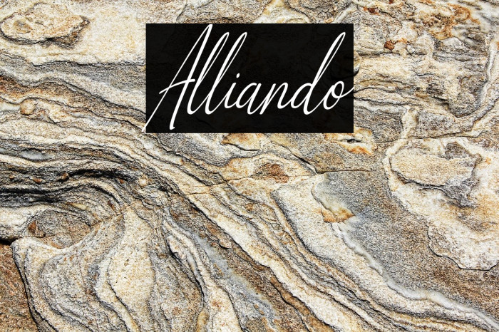 Alliando Schriftart examples