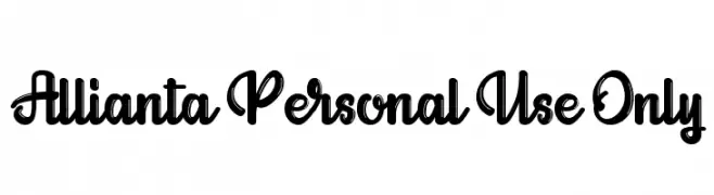 Allianta Personal Use Only  les polices de caractères gratuit tlcharger