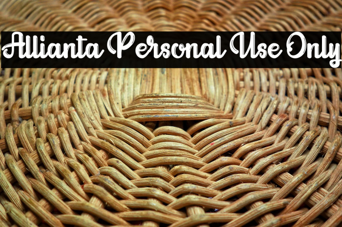 Allianta Personal Use Only Example 3