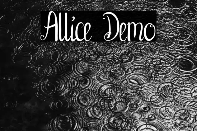 Allice Demo Font examples