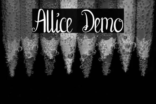 Allice Demo Font examples