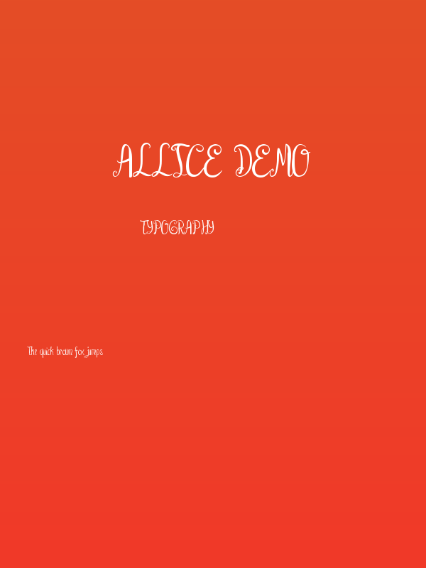 Allice Demo Poster