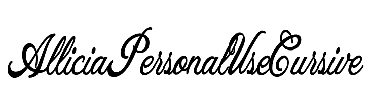 Allicia Personal Use Cursive Шрифта