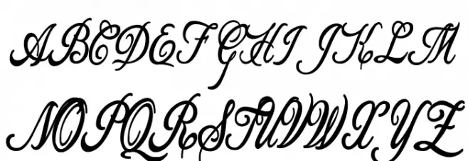 Allicia Personal Use Cursive フォント 大文字