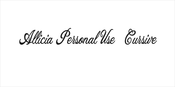Allicia Personal Use   Cursive Logo