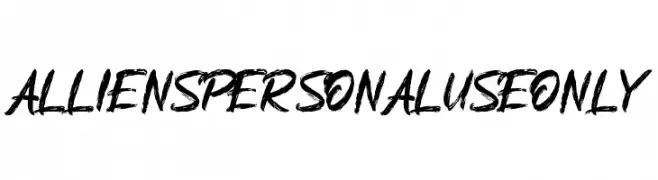 Alliens Personal Use Only  Frei Schriftart Herunterladen