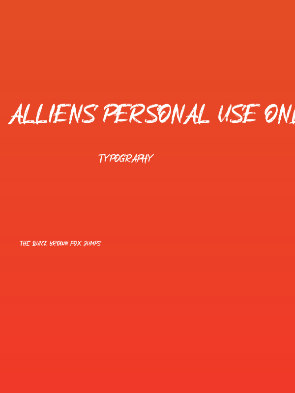 Alliens Personal Use Only Poster