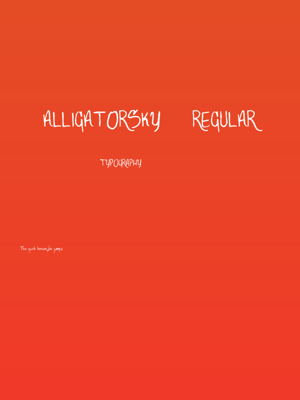 AlligatorSky-Regular Poster