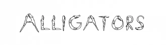Alligators  Frei Schriftart Herunterladen