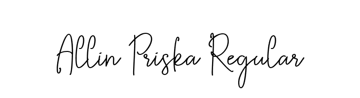Allin Priska Regular  font caratteri gratis