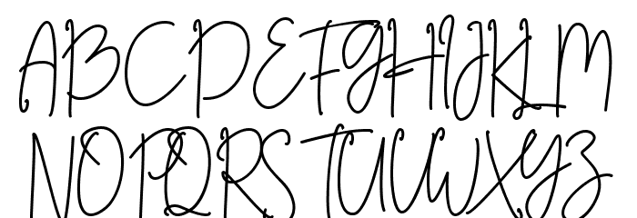 Allin Priska Regular Font UPPERCASE