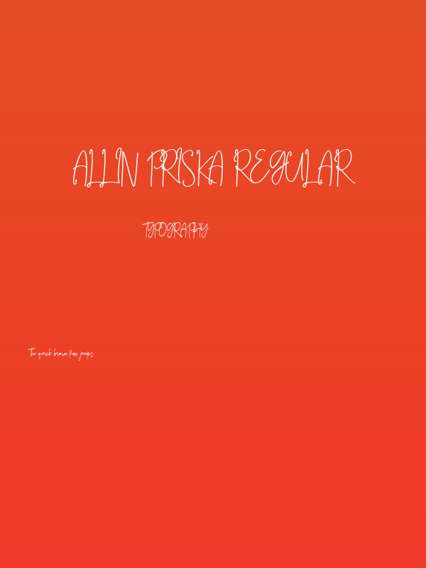 Allin Priska Regular Poster