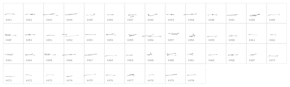 Allington Swash Regular Character Map