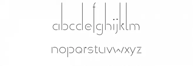 Allioideae-Demo Stencil Schriftart Kleinbuchstaben