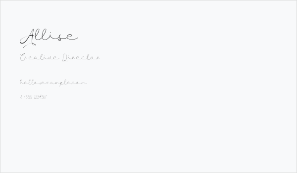 Allise Business Card