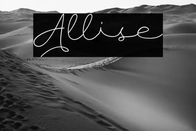 Allise Font examples