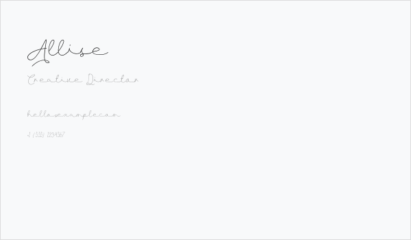 Allise Business Card