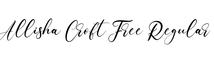 Allisha Croft Free Regular  font caratteri gratis