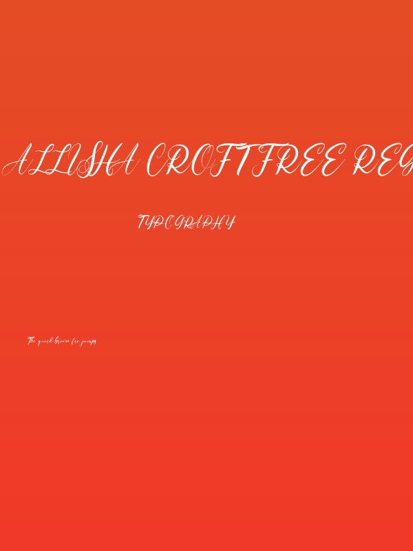 Allisha Croft Free Regular Poster