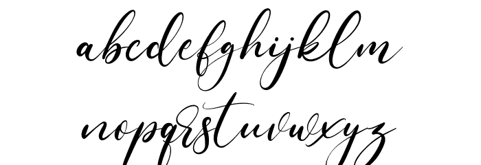 Allisha Croft Free Regular Font LOWERCASE