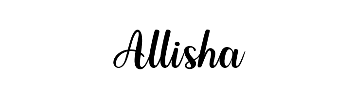 Allisha  Free Fonts Download