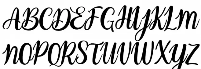 Allisha Font UPPERCASE