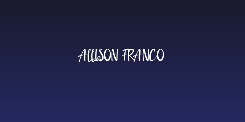 Allison Franco Social Header