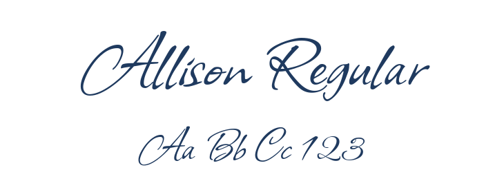 Allison Regular Font Preview