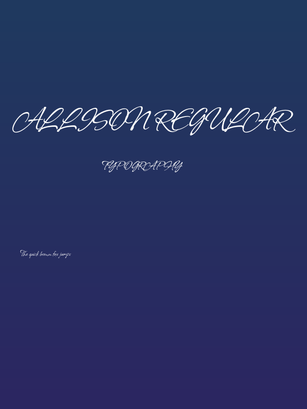 Allison Regular Poster