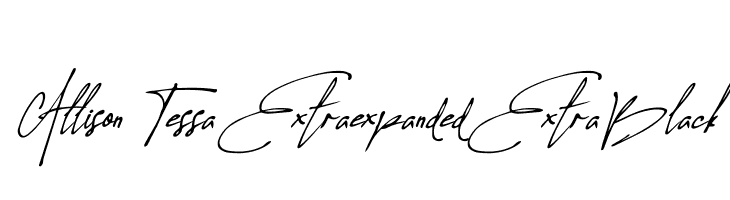 Allison Tessa Extra-expanded ExtraBlack  Frei Schriftart Herunterladen