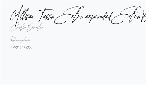 Allison Tessa Extra-expanded ExtraBlack Business Card