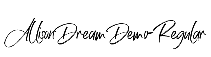 AllisonDreamDemo-Regular  フリーフォントのダウンロード