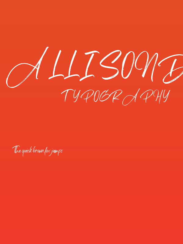 AllisonDreamDemo-Regular Poster