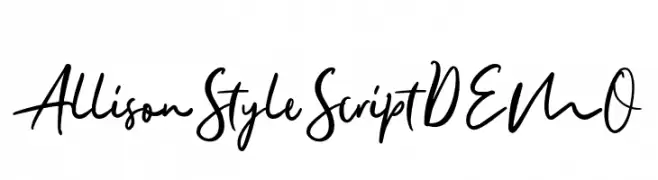 AllisonStyleScriptDEMO  免费字体下载