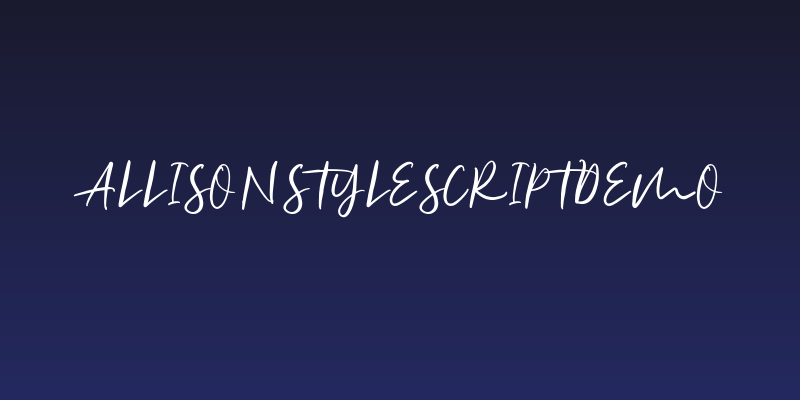 AllisonStyleScriptDEMO Social Header