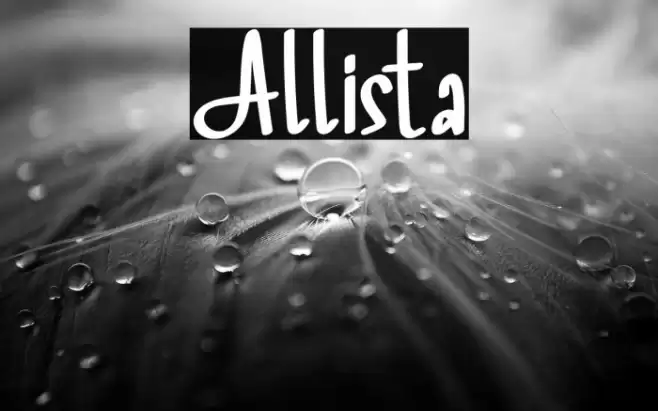 Allista Font examples