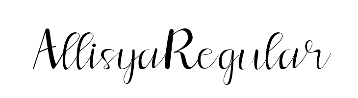 Allisya Regular  Frei Schriftart Herunterladen