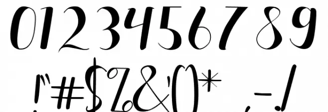 Allisya Regular Font OTHER CHARS