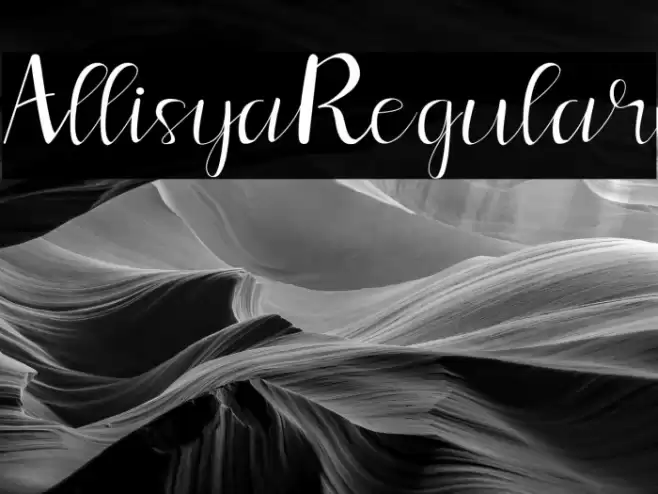 Allisya Regular Font examples